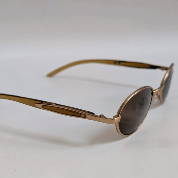 NWT Vintage 90's Small Oval Metal Combo Sport Sunglasses (S. Brown) - Picture 2 of 5